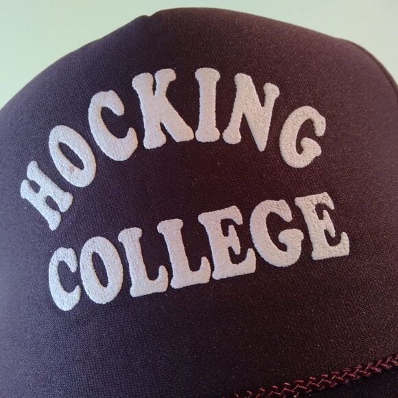 Deadstock Vintage Hocking College Rope Snap Back Trucker Hat - Picture 2 of 9